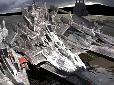 Stealth Assassin Cruise Ship 4 designs 3D model