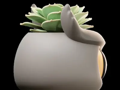 Owl Head- planter for 3D print 3D print model