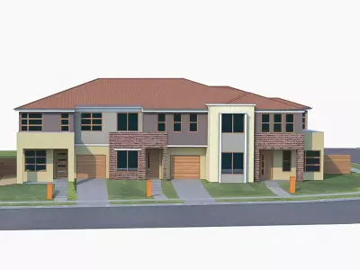 Townhouse 07 Low-poly 3D model