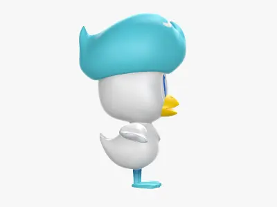 Pokemon Scarlet and Violet Quaxly Character 3D model
