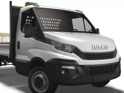 Iveco Daily Dropside Tail Lift 2018 3D model
