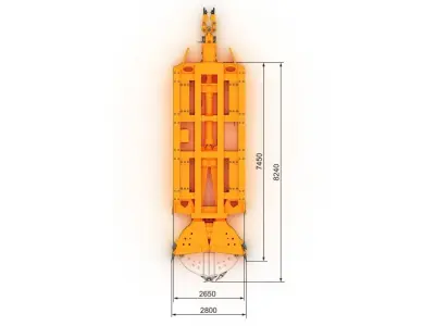 DHG-V Diaphragm Wall Hydraulic Grab 3D model