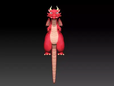 Dragon Creature cartoon - Updated version 3D model
