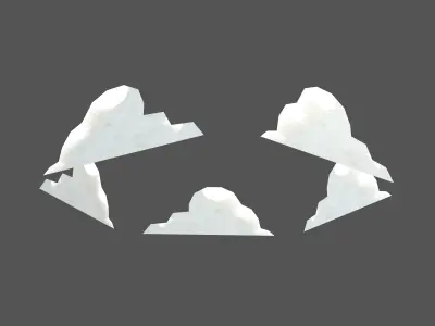 Cloud Head Effect v1 001 Low-poly 3D model