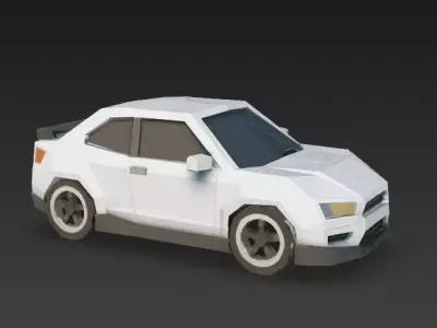 Stylized Low Poly Vehicle Pack Low-poly 3D model
