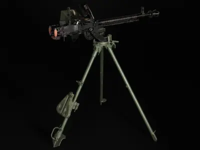 Dshk 1938 Low-poly 3D model