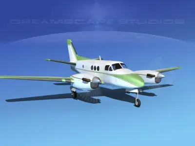Beechcraft King Air C100 V15 3D model