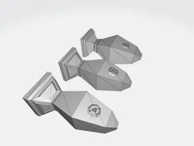 Lowpoly free atom bomb Free low-poly 3D model