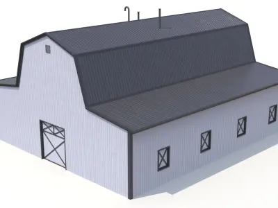 6 PBR Farm Buildings Collection 3D model