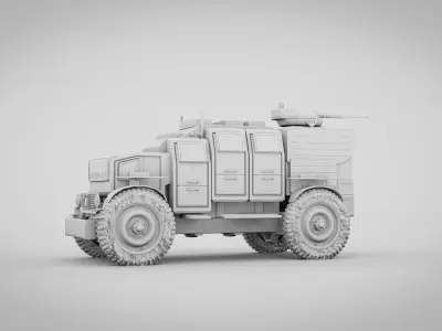 Post Appocalyptic Sci fi Fighter Truck 3D model