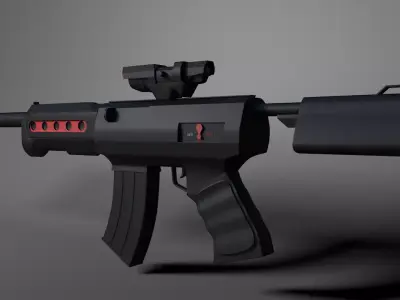 New weapon for your games Low-poly 3D model