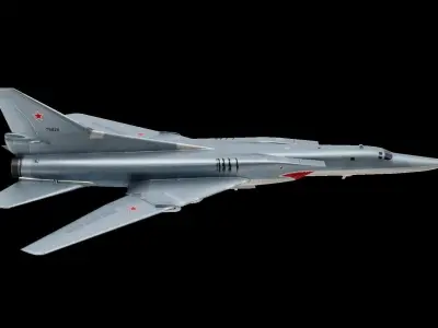 Tupolev Tu-22M Russian Strategic bomber Low-poly 3D model
