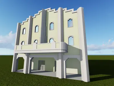 Arenal Movie Theatre Havana Cuba Low-poly 3D model