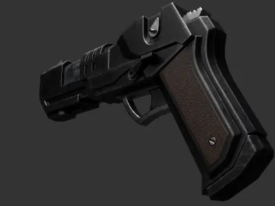 H1-3 Pistol Low-poly 3D model