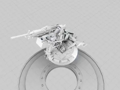 Tank Capolla Machine Gun Design 3D model