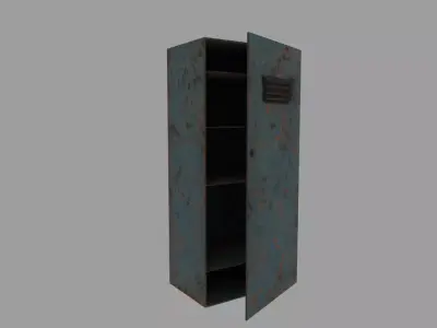 Rusty locker Free low-poly 3D model