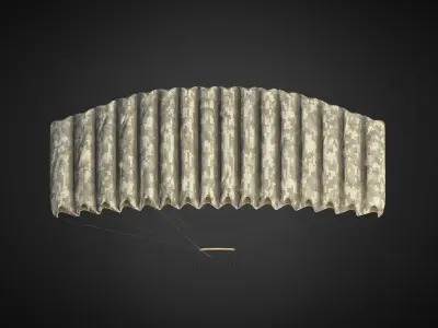 Parachute PBR Lowpoly Low-poly 3D model