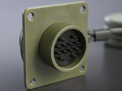 Fiber Optic Connector Type 1 3D model