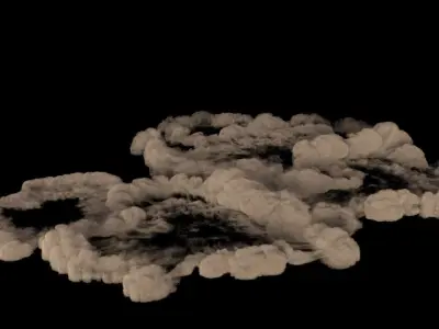 Ground Smoke 1 VDB 3D model