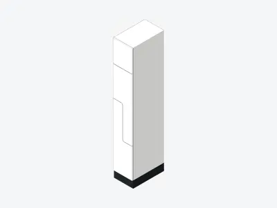 Locker - Laminate - Integral - Step - Bag Bottom Low-poly 3D model