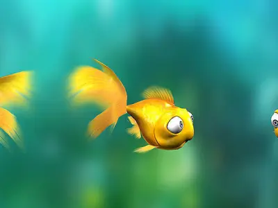 3DRT - Goldfish Low-poly 3D model