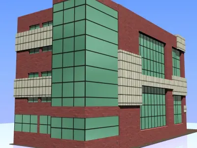 Bank Building 01 3D model