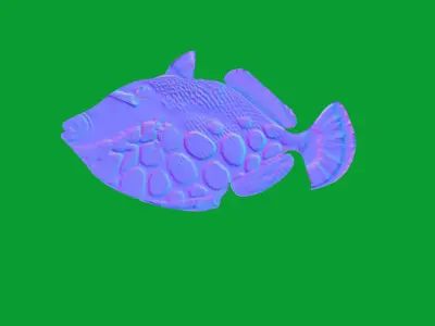 Clown Trigger Fish Low-poly 3D model