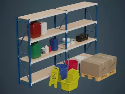 Industrial Props Collection 1A Low-poly 3D model