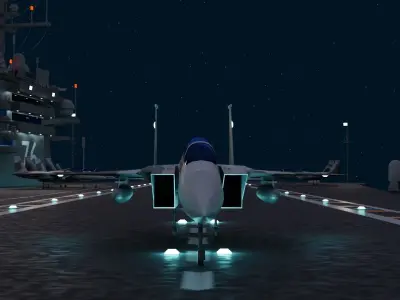 Aircraft Carrier Low-poly 3D model