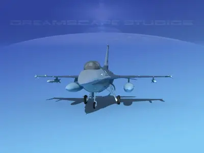 Gen Dyn F-16A Falcon V27 Denmark 3D model