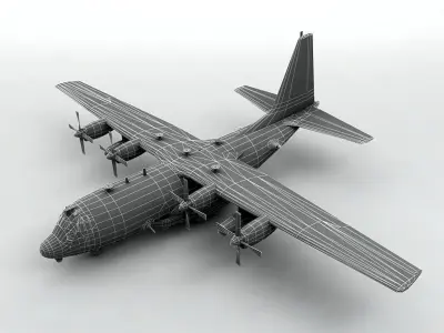 Lockheed AC-130W Stinger II Aircraft Low-poly 3D model