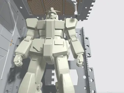 -MHG01C-  Mecha Hangar Garage 01 -Transformable Storage Box- 3D print model