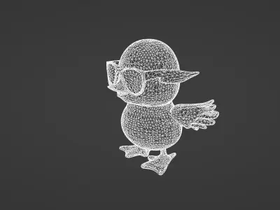 Cool Chick with Sunglasses - 3D Character Model 3D model
