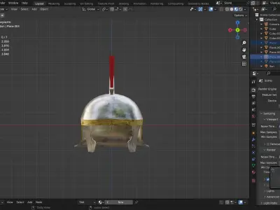 ancient roman helmet Free low-poly 3D model