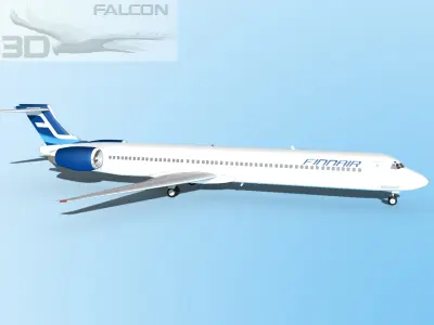 Falcon3D MD-80 Finnair 3D model