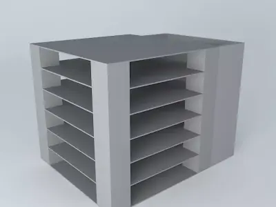 Parking stack of shelves Free 3D model