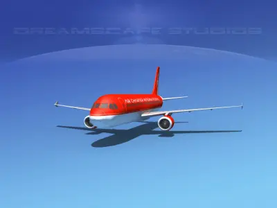 Airbus A320 LP Air Charter Intl 2 Low-poly 3D model