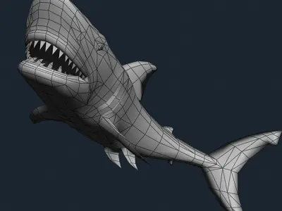 3DRT - Sealife - Shark Low-poly 3D model