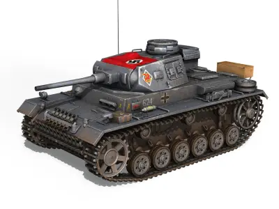 PzKpfw III - Ausf J - 624 3D model