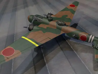 Mitsubishi G3M2 Nell 3D model