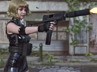 MAC10 SMG Submachine Gun for G8 3D model