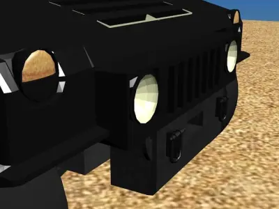 Humvee army truck simulator 3D model