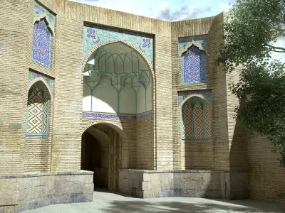 persian architecture old temple Low-poly 3D model