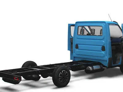 Iveco Daily Single Cab HQ Interior L3 Chassis 2023 3D model