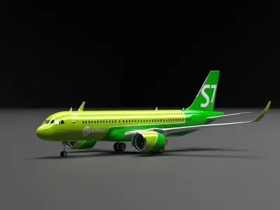 Airbus A320 NEO S7 Airlines Livery 3D model