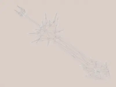 Futuristic Sword Low-poly 3D model