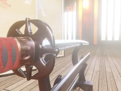 Blue blade Katana 3D model