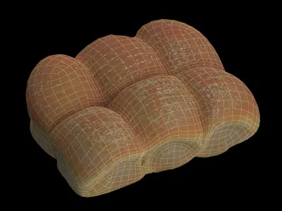 Bread Low-poly 3D model