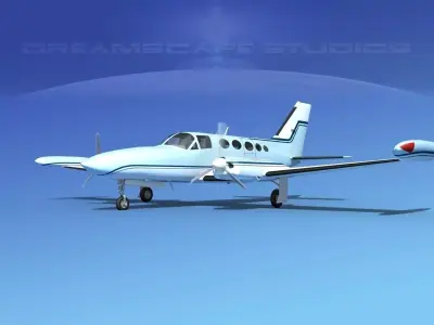  Cessna 414 Chancellor V14 3D model