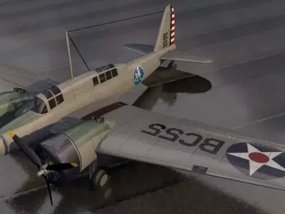 Curtiss A-18 Shrike II 3D model